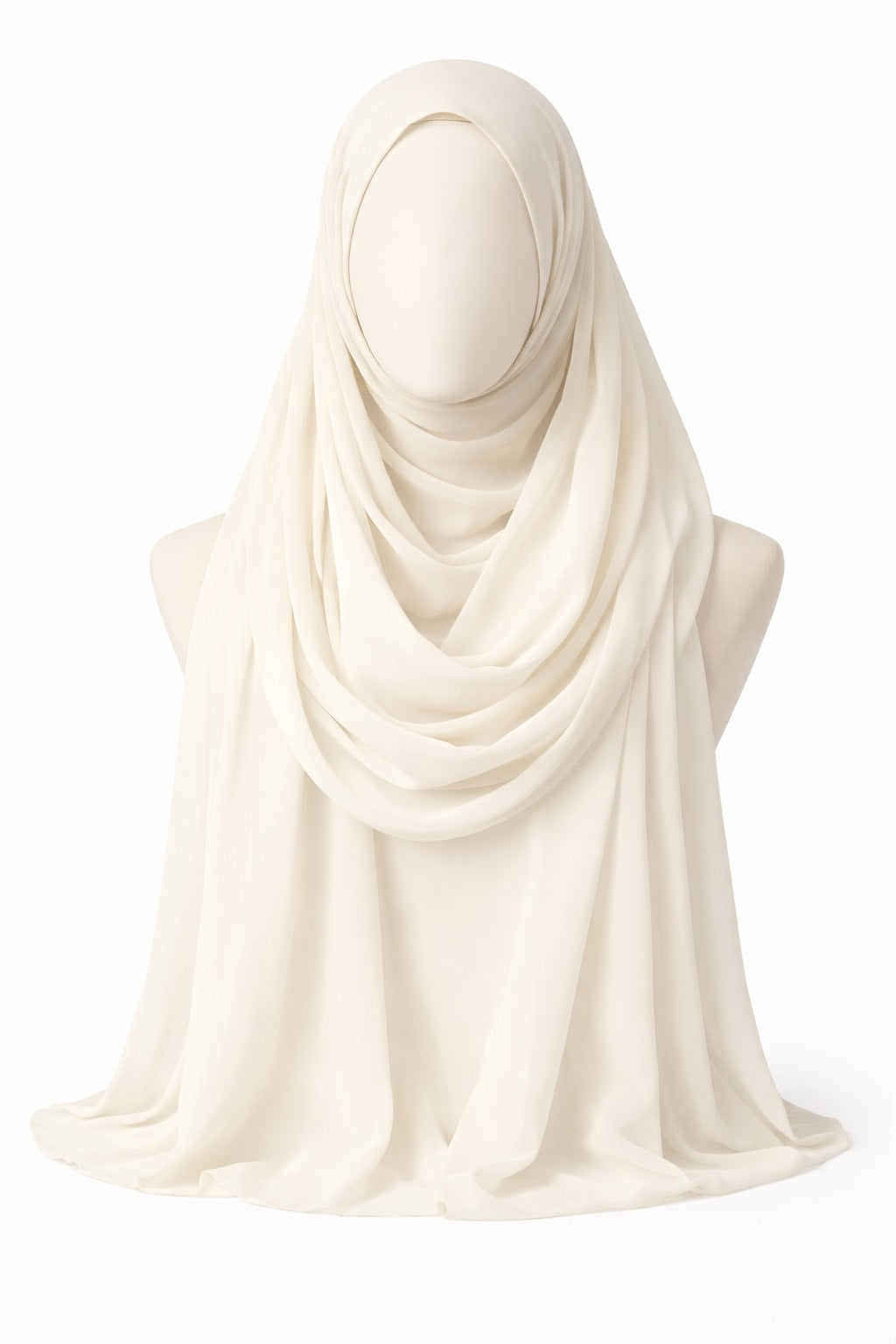 Chiffon Scarf - Cream White